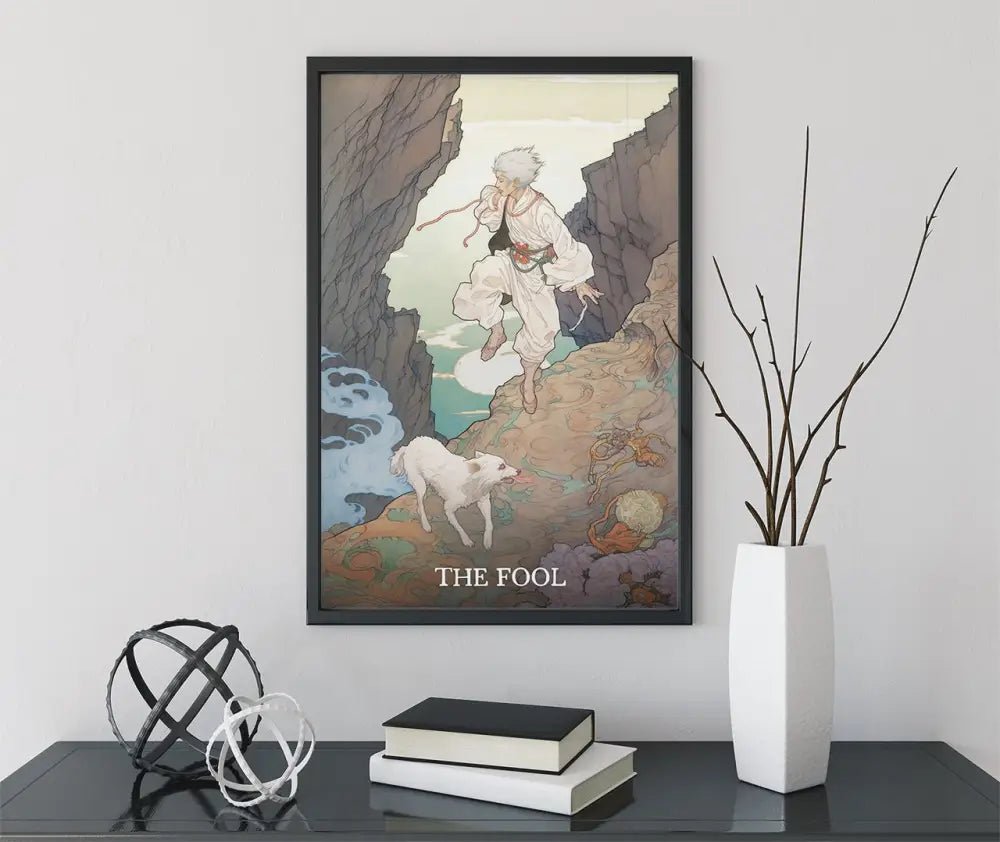 The Fool Tarot Card Print Poster No Frame Elegant Tarot Art For Home Decor Collection by My Store