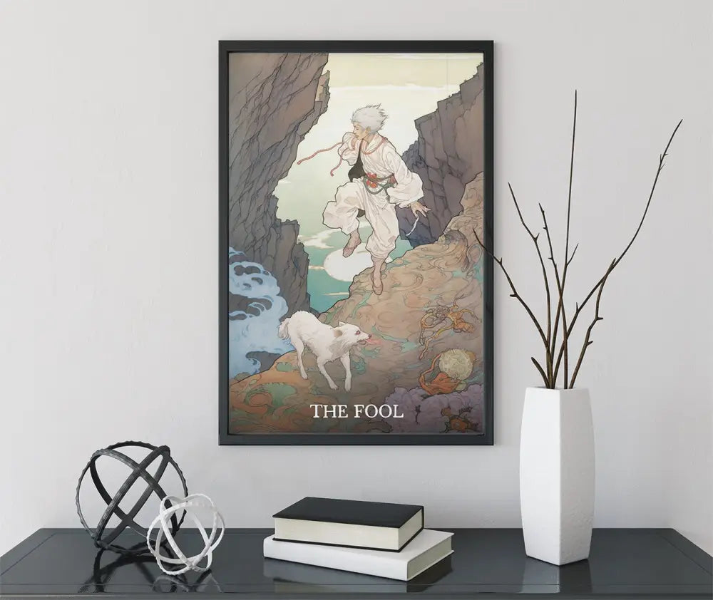 The Fool Tarot Card Print Poster No Frame Elegant Tarot Art For Home Decor Collection by My Store
