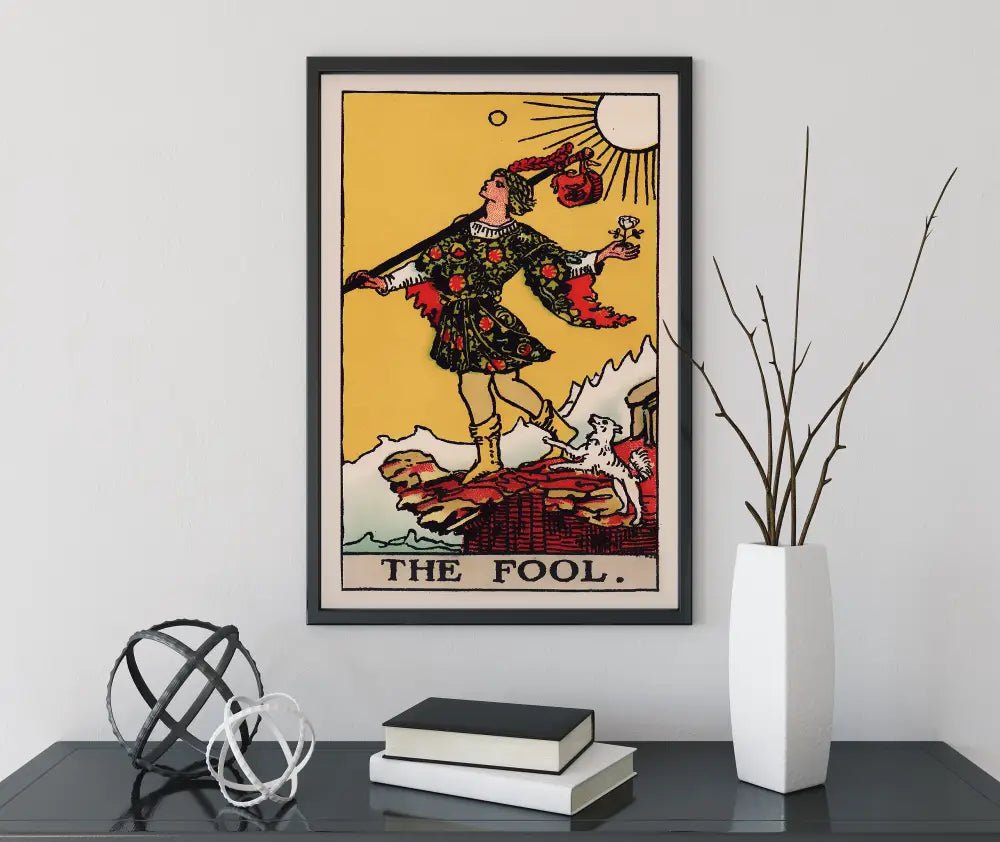 The Fool Tarot Card Print Unframed Poster No Frame Elegant Tarot Wall Art For Collectors by My Store