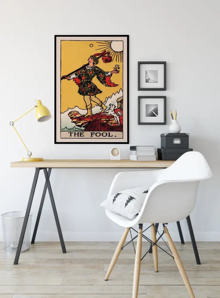 The Fool Tarot Card Print Unframed Poster No Frame Elegant Tarot Wall Art For Collectors by My Store