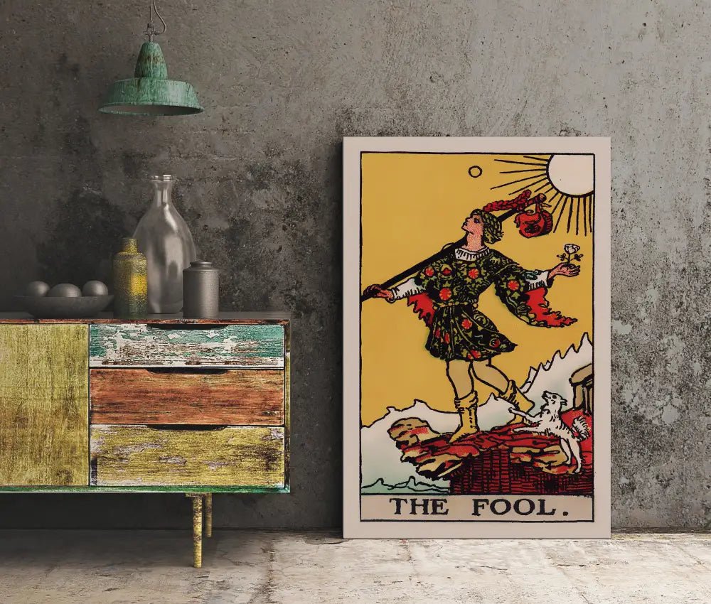 The Fool Tarot Card Print Unframed Poster No Frame Elegant Tarot Wall Art For Collectors by My Store