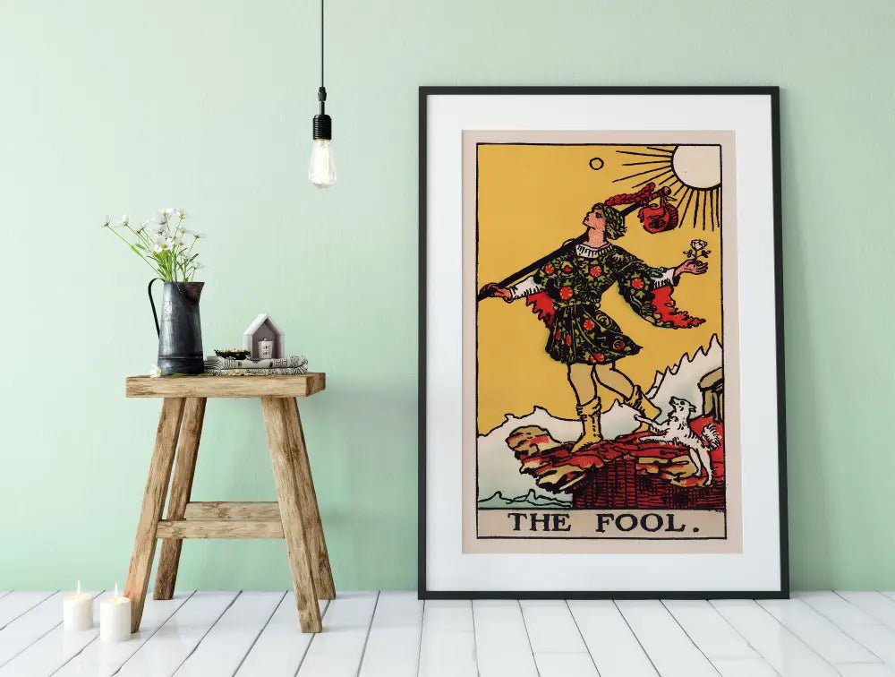 The Fool Tarot Card Print Unframed Poster No Frame Elegant Tarot Wall Art For Collectors by My Store
