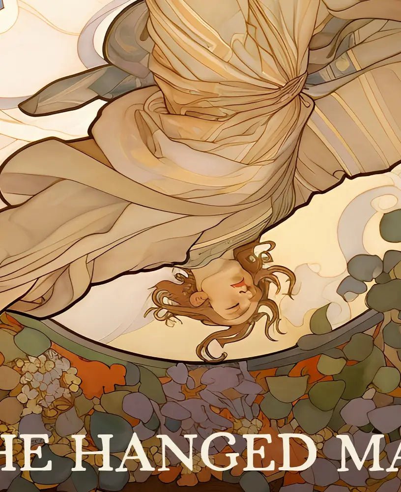 The Hanged Man Tarot Card Print Blue Poster No Frame by My Store