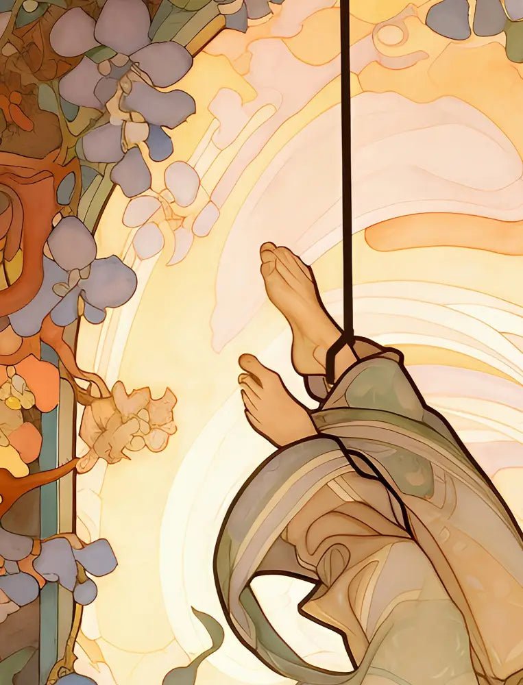 The Hanged Man Tarot Card Print Blue Poster No Frame by My Store