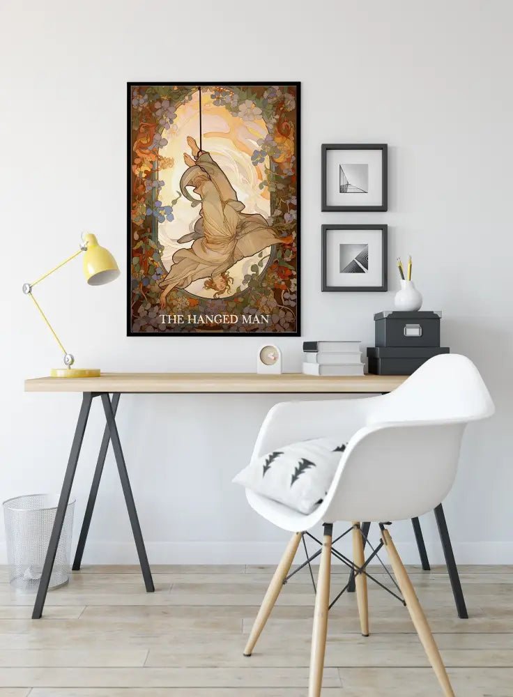 The Hanged Man Tarot Card Print Blue Poster No Frame by My Store