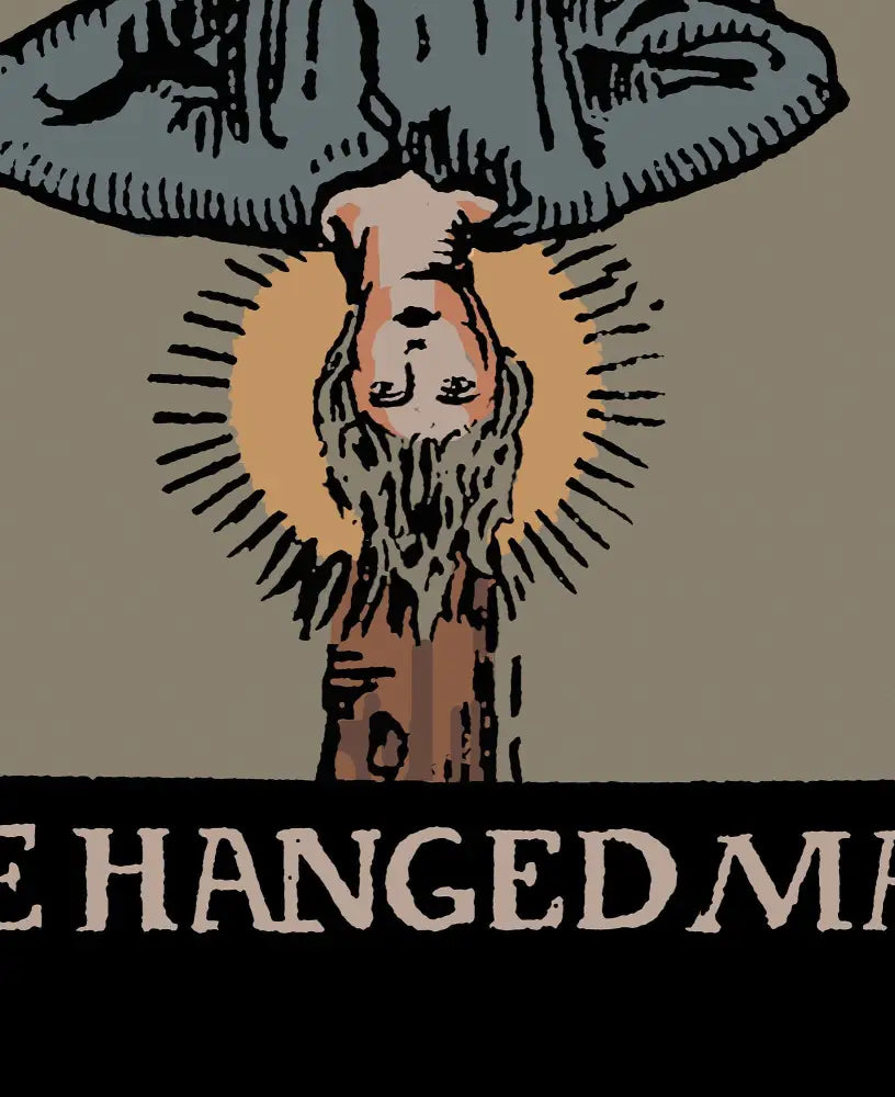 The Hanged Man Tarot Card Print Darker Colorway Poster No Frame Spiritual Wall Art for Tarot Enthusiasts by My Store