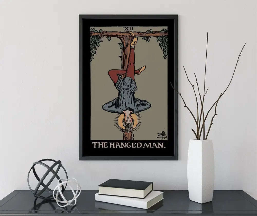 The Hanged Man Tarot Card Print Darker Colorway Poster No Frame Spiritual Wall Art for Tarot Enthusiasts by My Store