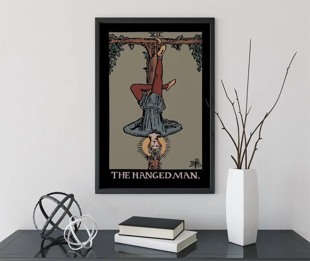 The Hanged Man Tarot Card Print Darker Colorway Poster No Frame Spiritual Wall Art for Tarot Enthusiasts by My Store