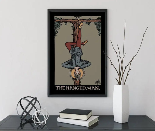 The Hanged Man Tarot Card Print Darker Colorway Poster No Frame Spiritual Wall Art for Tarot Enthusiasts by My Store
