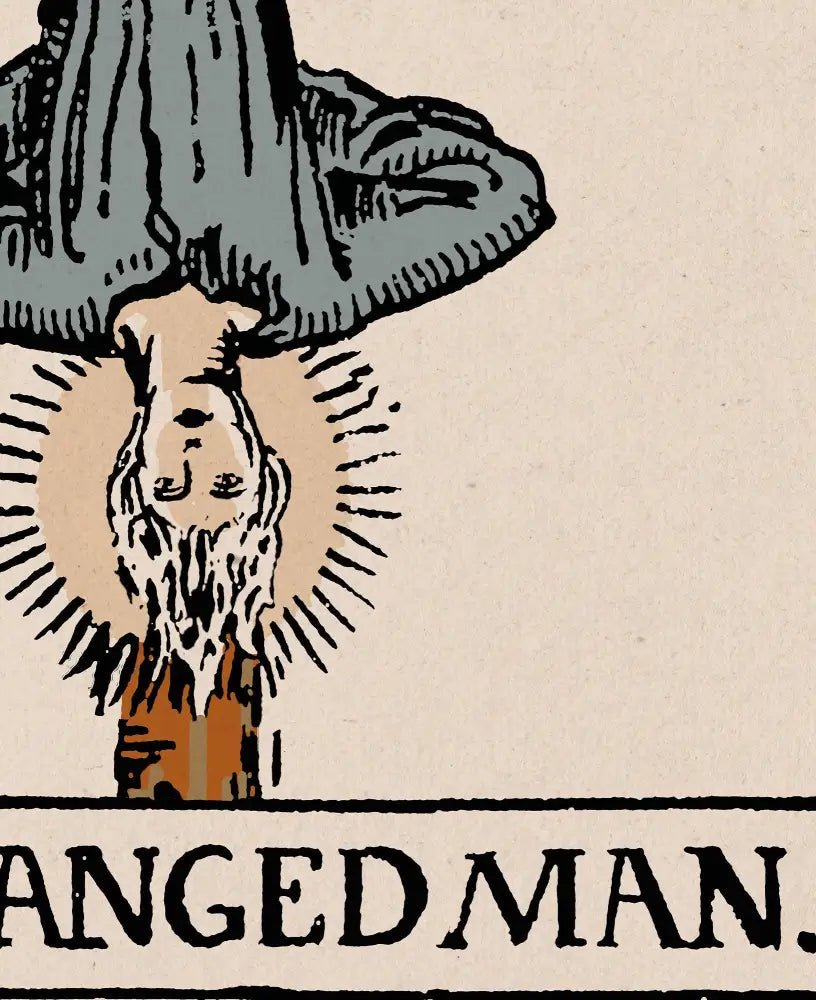The Hanged Man Tarot Card Print Neutral Vibe Poster No Frame Elegant Home Decor Style by My Store
