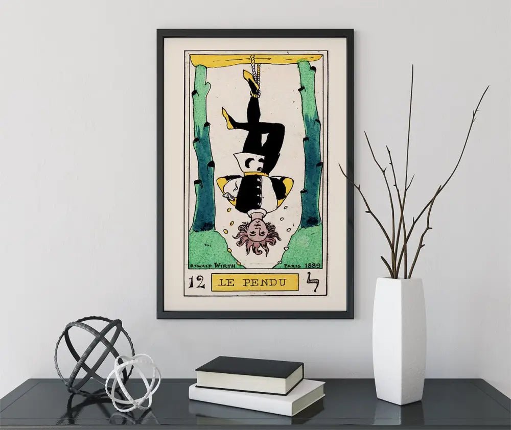 The Hanged Man Tarot Card Print No Frame Oswald Wirth Artwork For Spiritual Home Decor by My Store