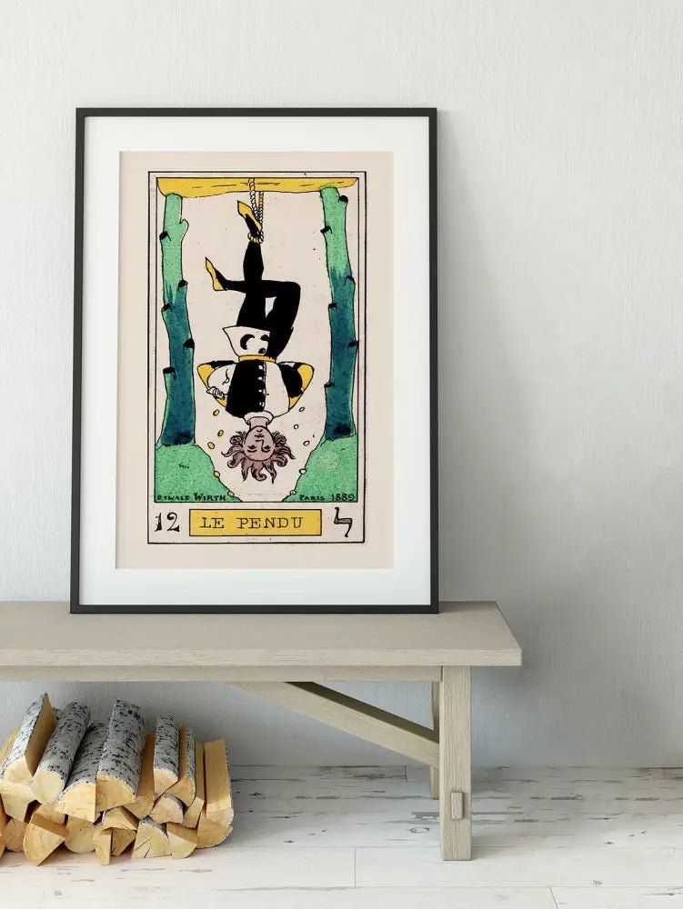 The Hanged Man Tarot Card Print No Frame Oswald Wirth Artwork For Spiritual Home Decor by My Store