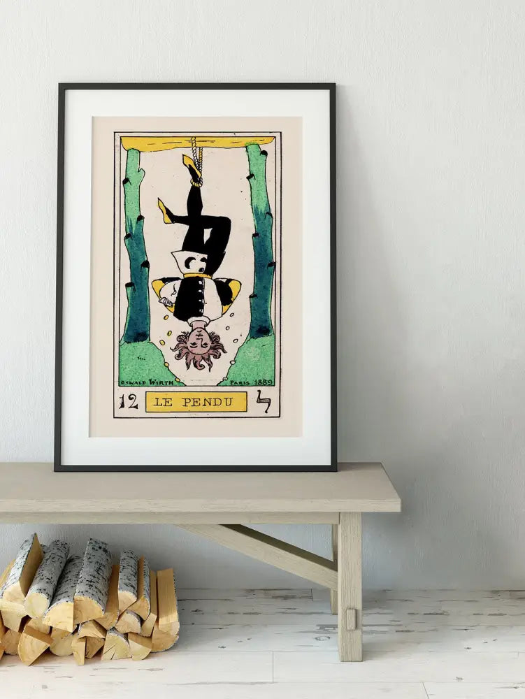 The Hanged Man Tarot Card Print No Frame Oswald Wirth Artwork For Spiritual Home Decor by My Store