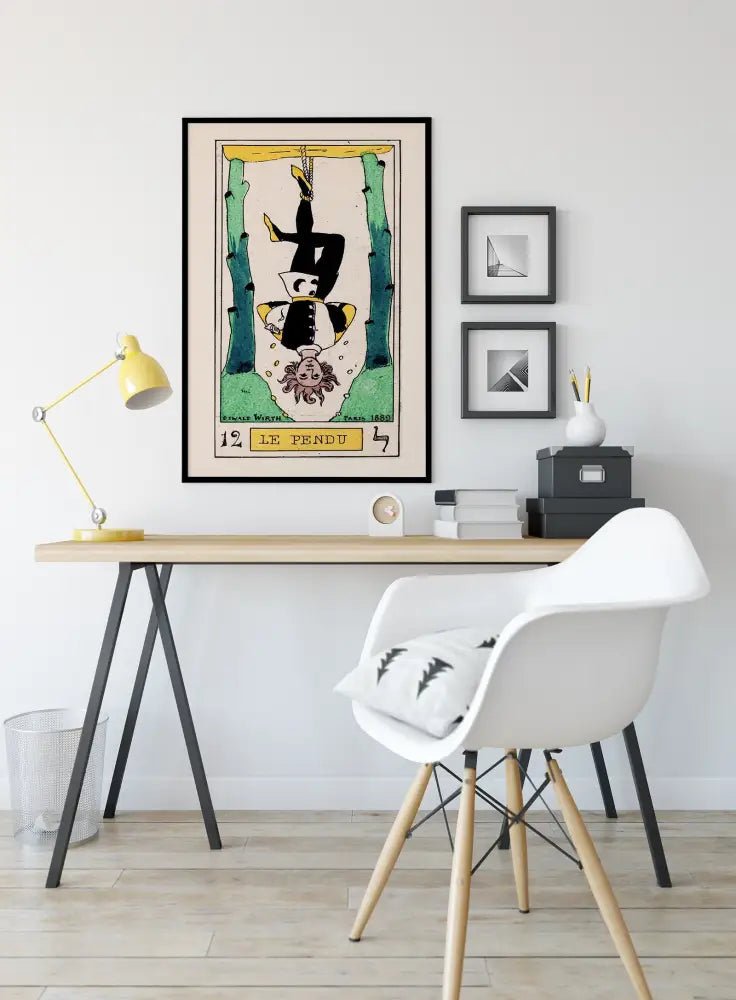 The Hanged Man Tarot Card Print No Frame Oswald Wirth Artwork For Spiritual Home Decor by My Store