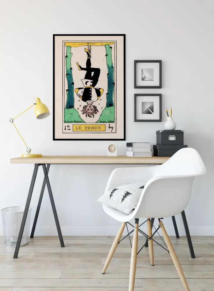 The Hanged Man Tarot Card Print No Frame Oswald Wirth Artwork For Spiritual Home Decor by My Store