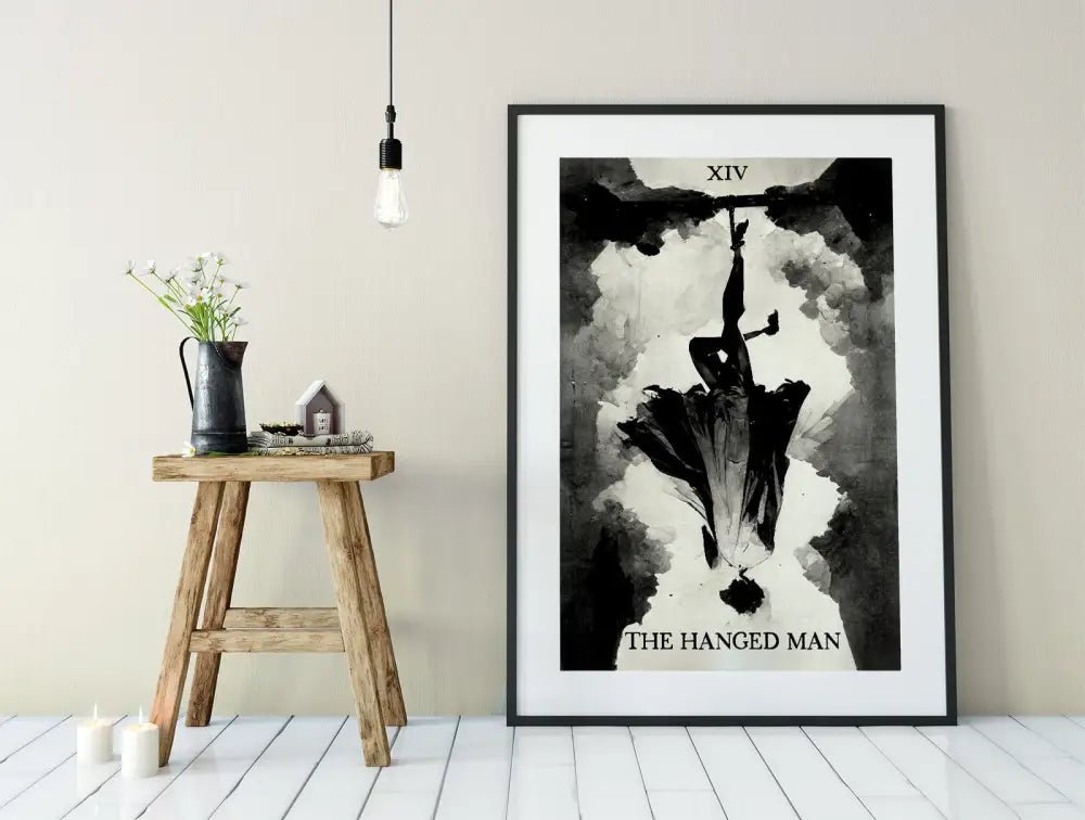 The Hanged Man Tarot Card Print No Frame Poster Art For Elegant Home And Office Decor by My Store