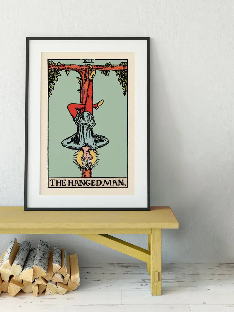 The Hanged Man Tarot Print Blue Poster No Frame by My Store