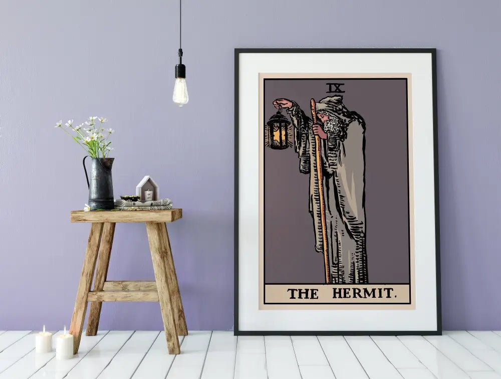 The Hermit Harvest Tarot Card Print For Dorm Decor Mystical Wall Art By Printagrams by My Store