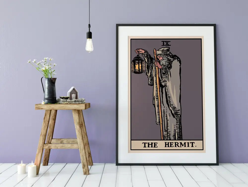 The Hermit Harvest Tarot Card Print For Dorm Decor Mystical Wall Art By Printagrams by My Store