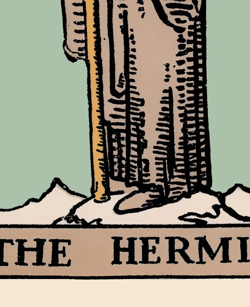 The Hermit Tarot Card Print Blue Poster No Frame by My Store