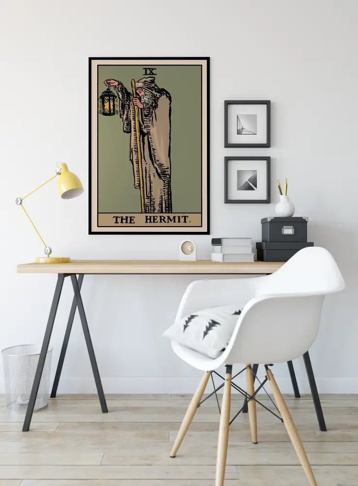 The Hermit Tarot Card Print by Printagrams - Dorm Room Decor with Spiritual Insight by My Store