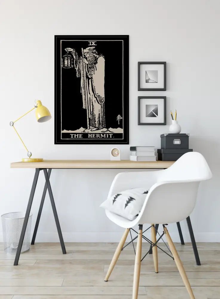 The Hermit Tarot Card Print Dorm Room Poster Introspective Spiritual Growth Wall Art by My Store