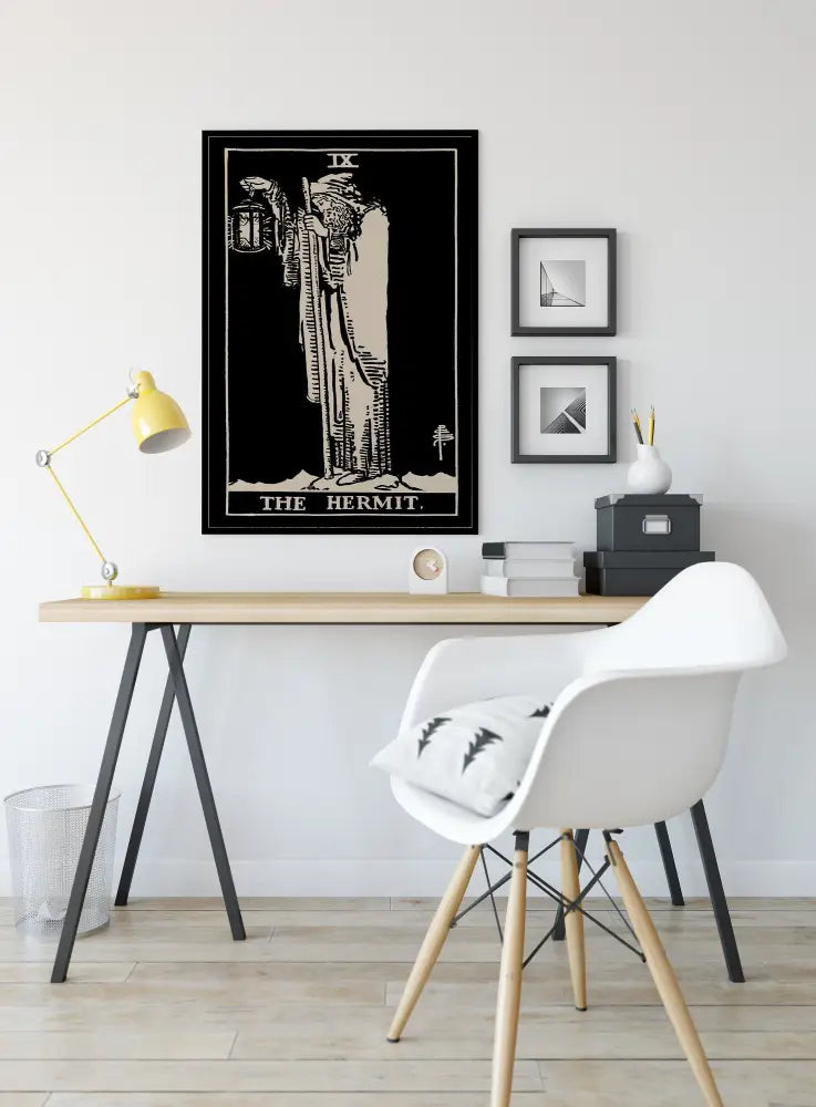 The Hermit Tarot Card Print Dorm Room Poster Introspective Spiritual Growth Wall Art by My Store