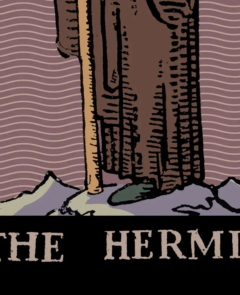 The Hermit Tarot Card Print Harvest Colors Poster No Frame Wall Art for Tarot Enthusiasts by My Store