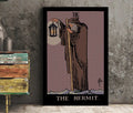 The Hermit Tarot Card Print Harvest Colors Poster No Frame Wall Art for Tarot Enthusiasts by My Store
