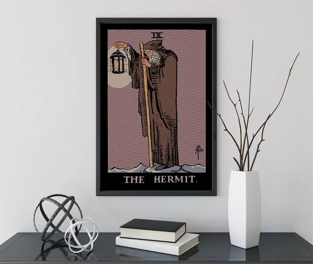 The Hermit Tarot Card Print Harvest Colors Poster No Frame Wall Art for Tarot Enthusiasts by My Store