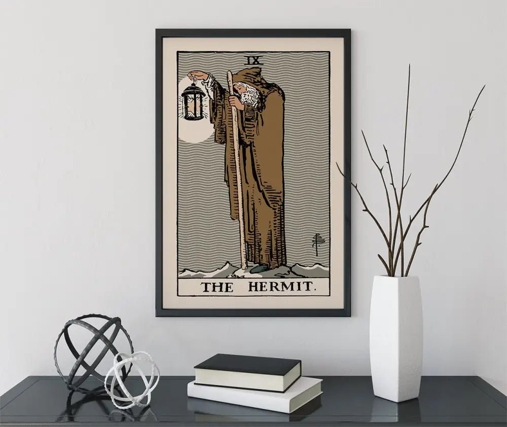 The Hermit Tarot Card Print No Frame Neutral Vibe by My Store