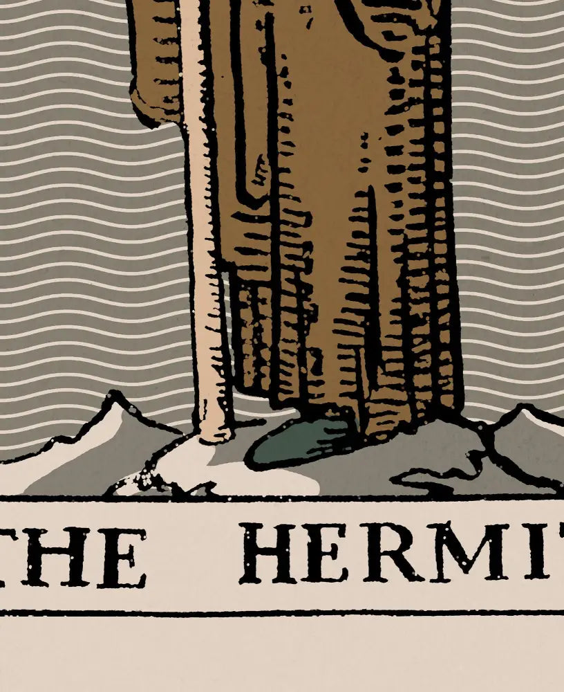 The Hermit Tarot Card Print No Frame Neutral Vibe by My Store