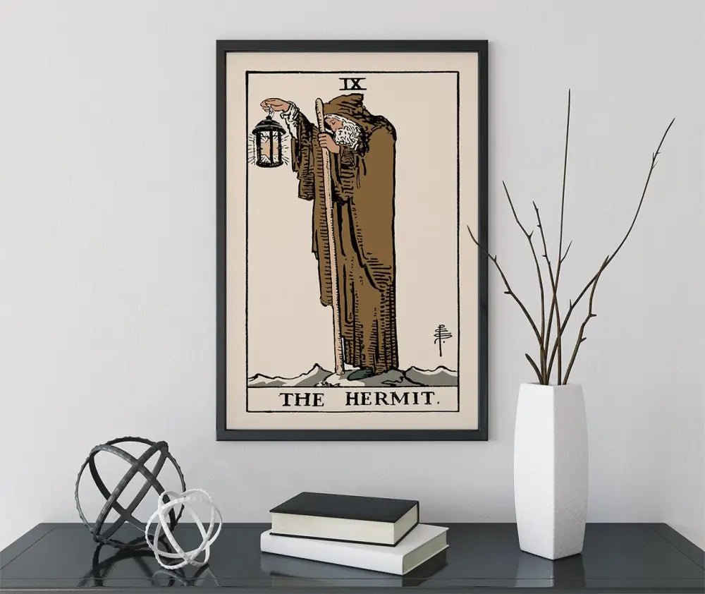 The Hermit Tarot Card Print No Frame Neutral Vibe by My Store