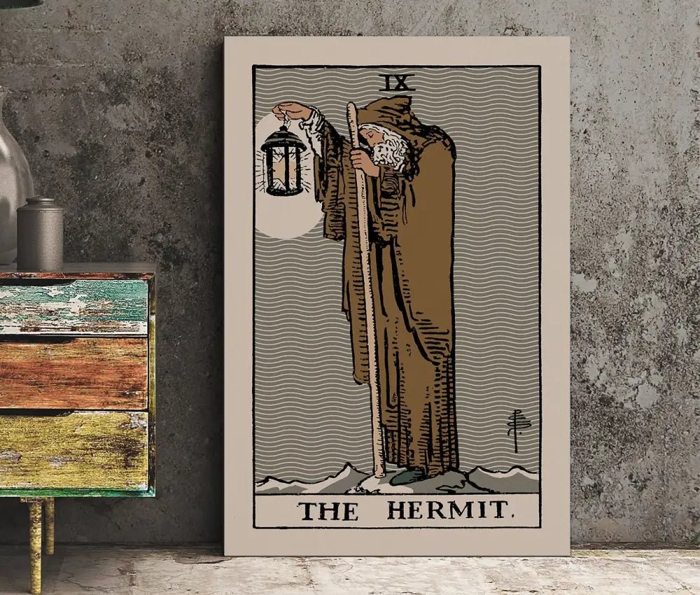 The Hermit Tarot Card Print No Frame Neutral Vibe by My Store