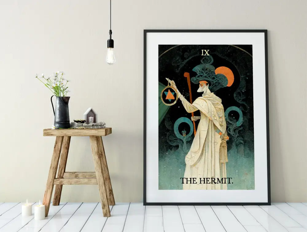 The Hermit Tarot Card Print No Frame by My Store