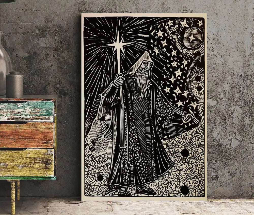The Hermit Tarot Card Print Self Discovery Dorm Room Decor by My Store
