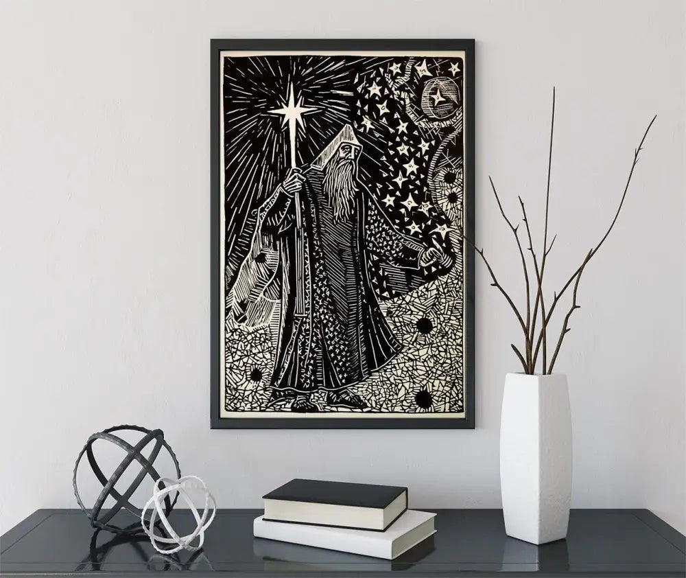 The Hermit Tarot Card Print Self Discovery Dorm Room Decor by My Store