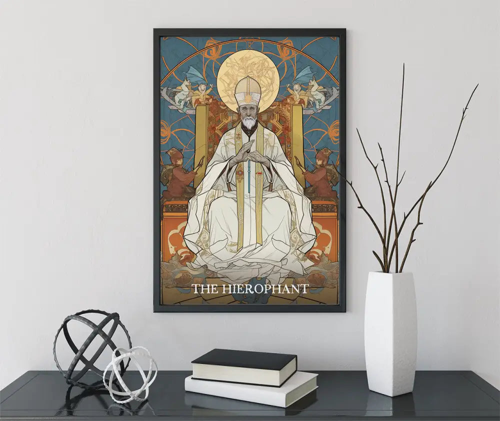The Hierophant Tarot Card Print Elegant Poster No Frame by My Store
