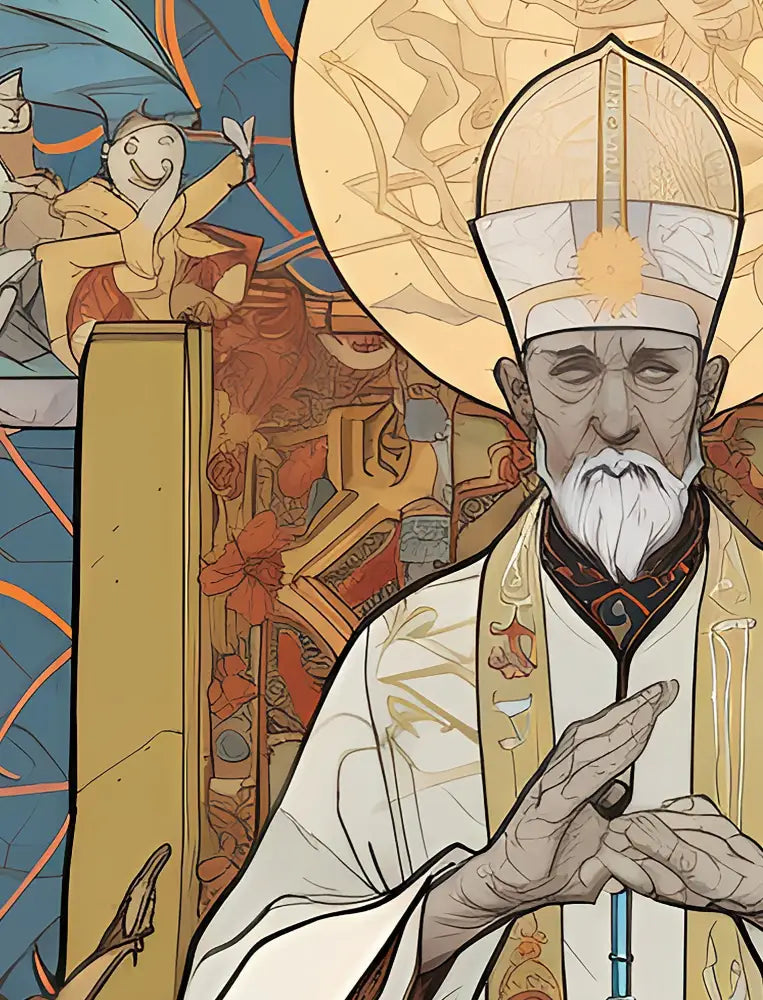 The Hierophant Tarot Card Print Elegant Poster No Frame by My Store