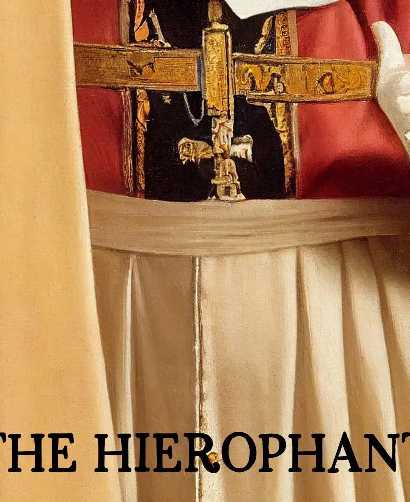 The Hierophant Tarot Card Print No Frame Eclectic Wall Art For Tarot Lovers Home Decor by My Store
