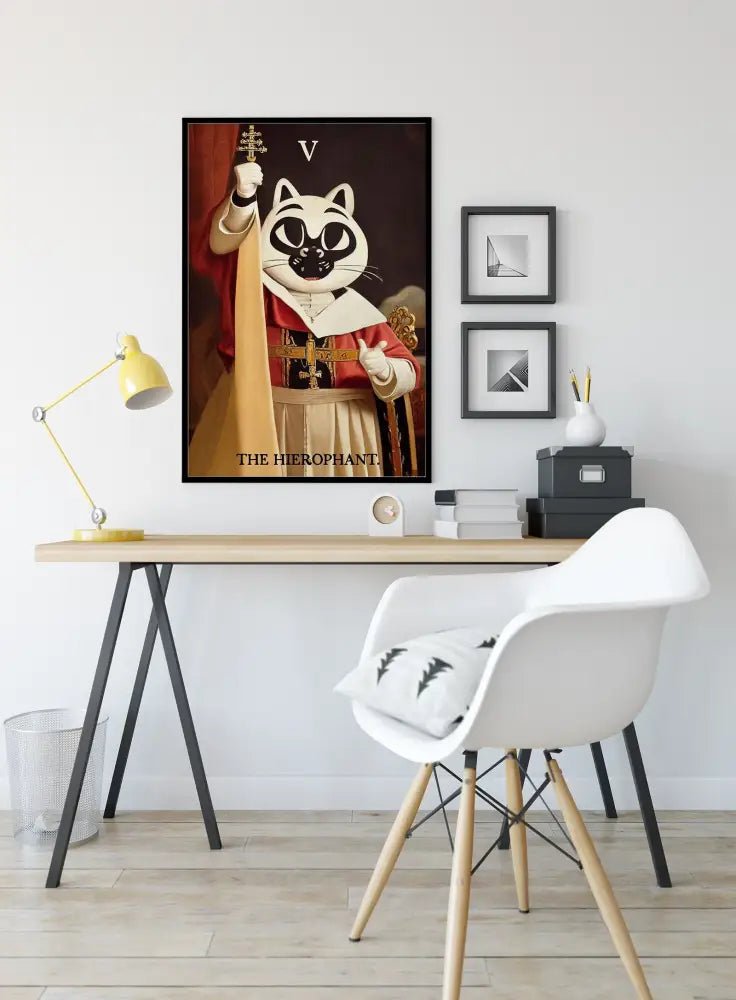 The Hierophant Tarot Card Print No Frame Eclectic Wall Art For Tarot Lovers Home Decor by My Store