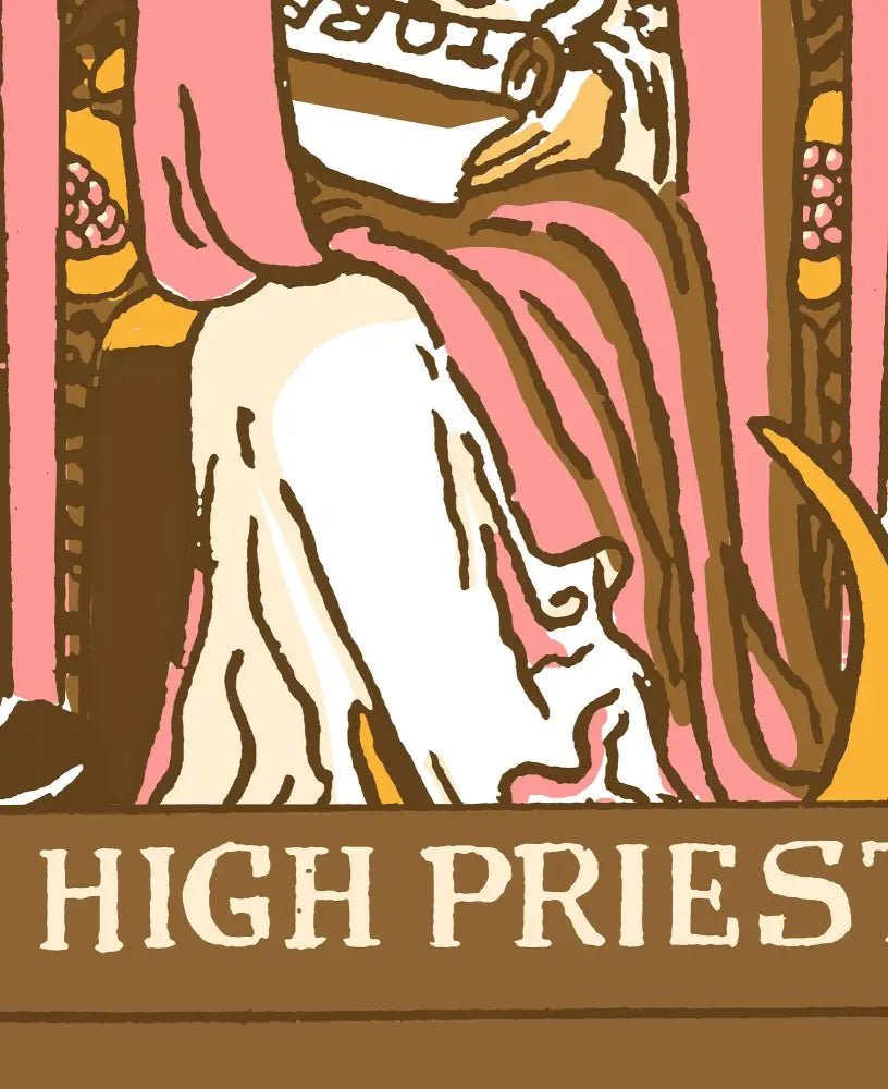 The High Priestess Tarot Card Print Neapolitan Poster Pastel Goth Aesthetic Limited Edition by My Store