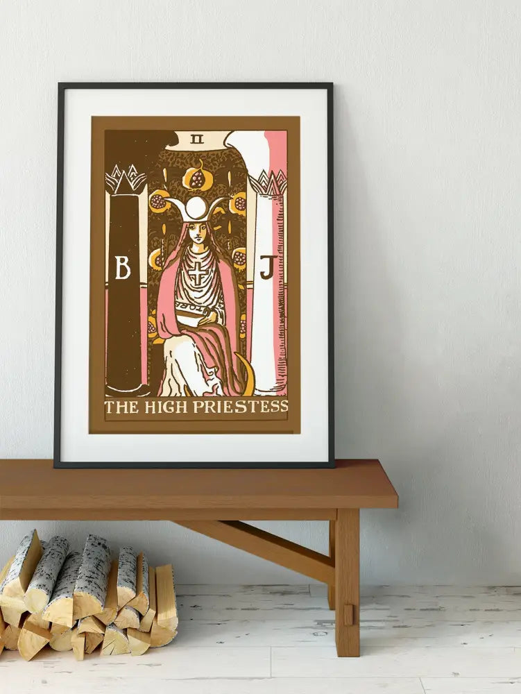 The High Priestess Tarot Card Print Neapolitan Poster Pastel Goth Aesthetic Limited Edition by My Store