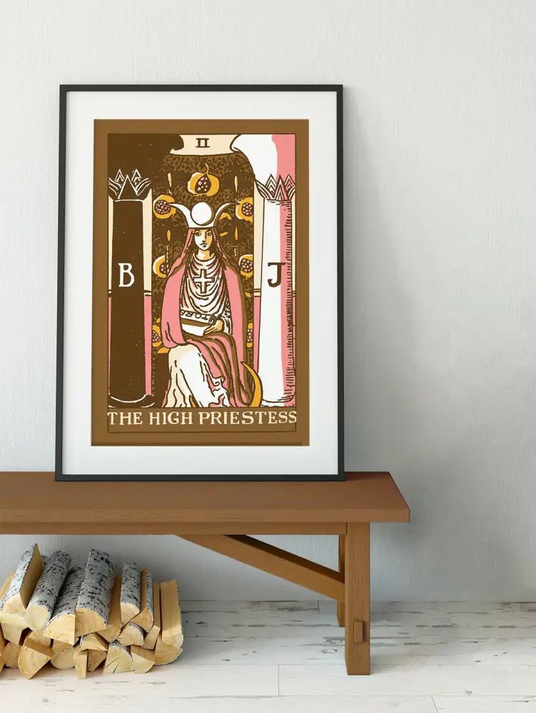 The High Priestess Tarot Card Print Neapolitan Poster Pastel Goth Aesthetic Limited Edition by My Store