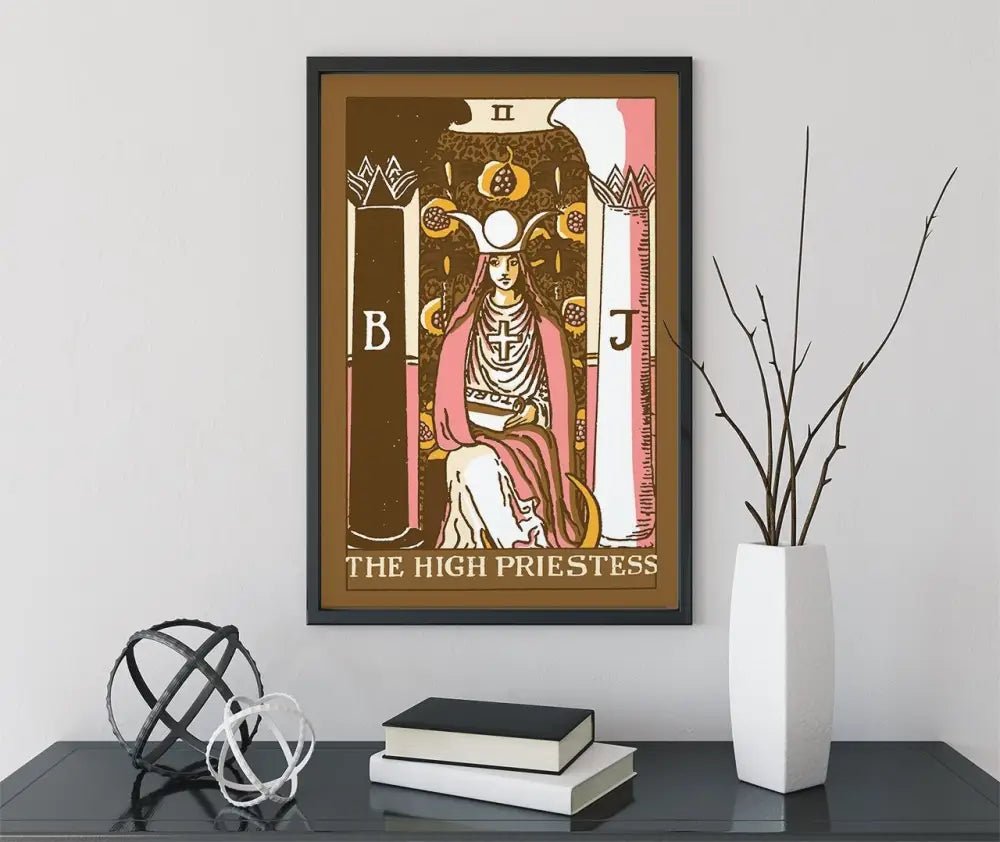 The High Priestess Tarot Card Print Neapolitan Poster Pastel Goth Aesthetic Limited Edition by My Store