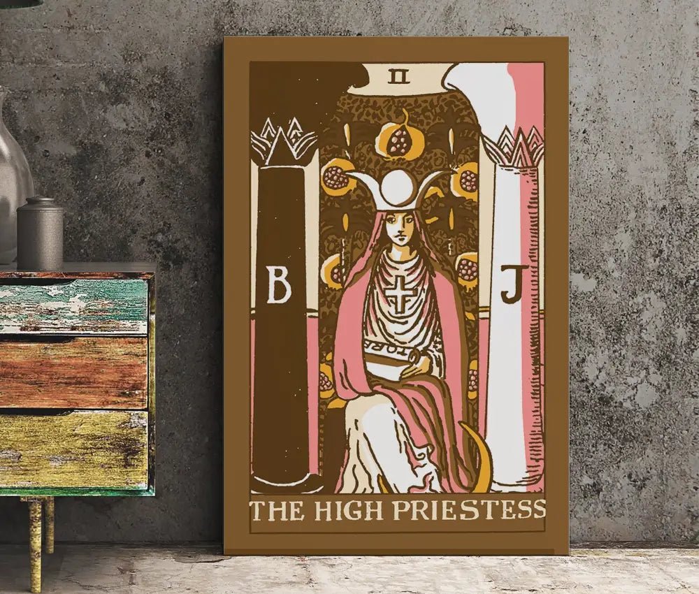 The High Priestess Tarot Card Print Neapolitan Poster Pastel Goth Aesthetic Limited Edition by My Store