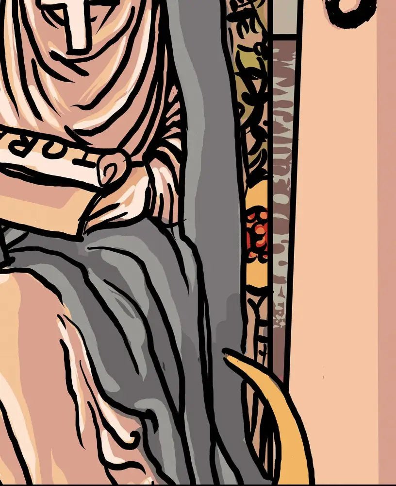 The High Priestess Tarot Card Print No Frame By Printagrams Harvest Tarot Elegant Wall Art by My Store