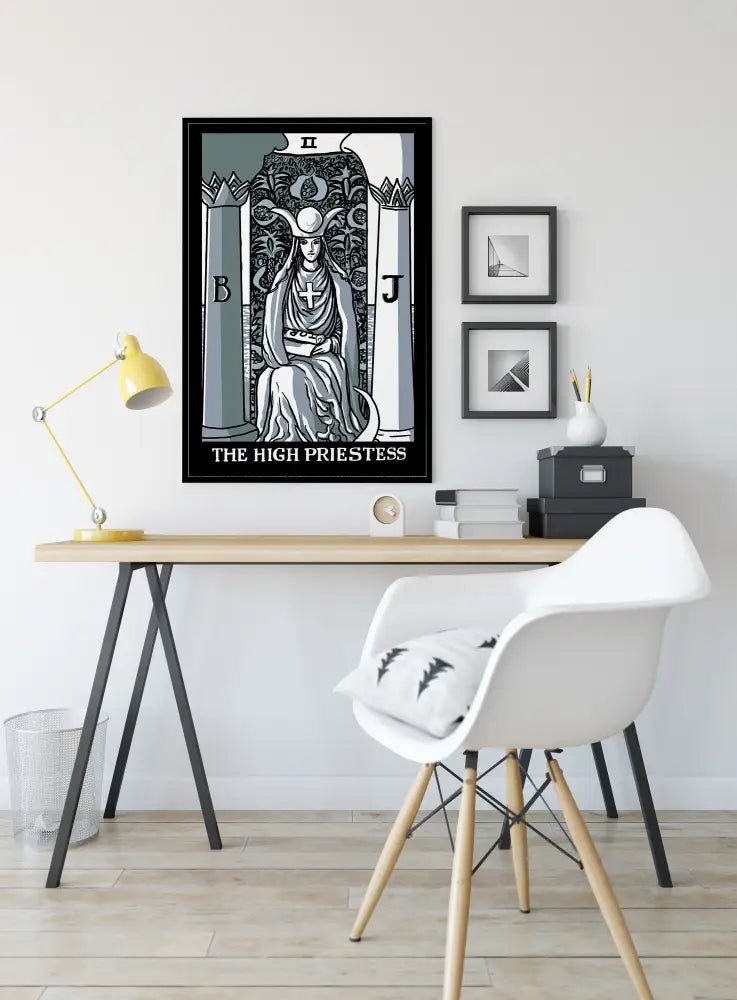The High Priestess Tarot Card Print No Frame Poster by Printagrams for Sacred Spaces by My Store