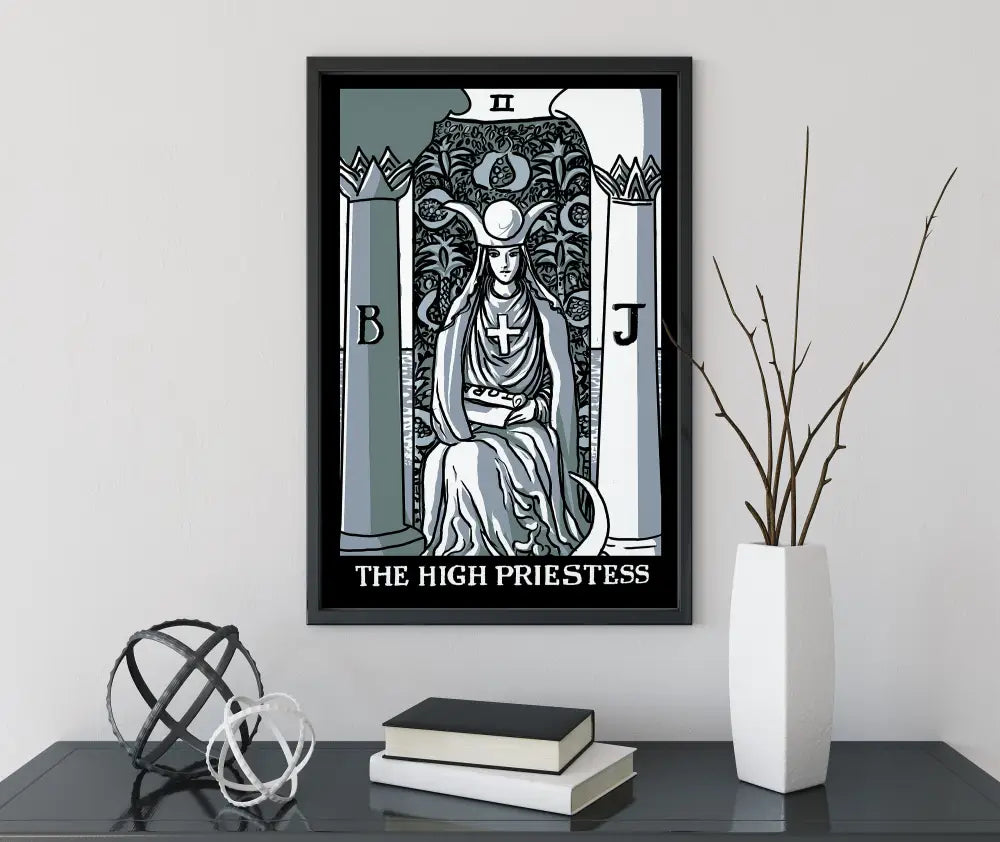 The High Priestess Tarot Card Print No Frame Poster by Printagrams for Sacred Spaces by My Store