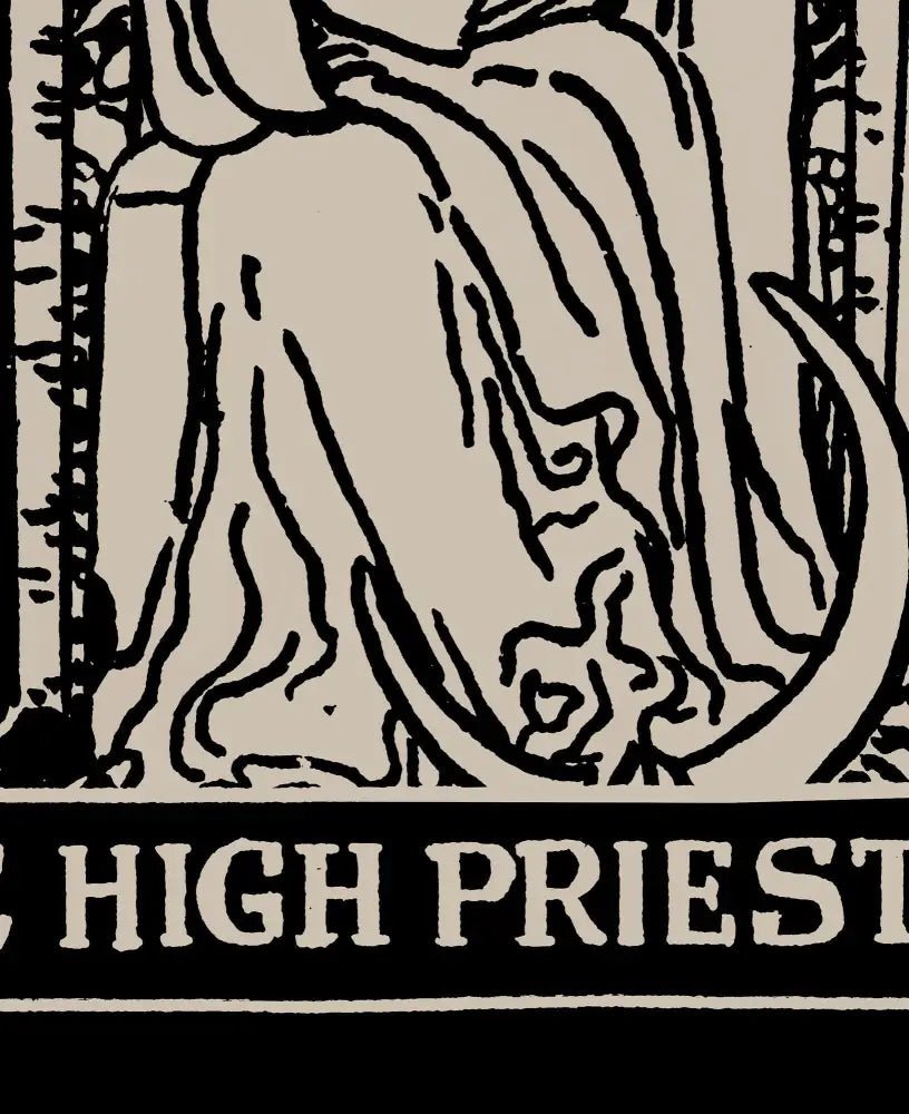 The High Priestess Tarot Card Print No Frame Poster Elegant Mystic Wall Art for Home Decor by My Store